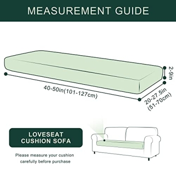 CHUN YI Stretch Loveseat Couch Cushion Cover Suitable for 2 Settee, Sofa Seat Slipcover with Spandex Jacquard Fabric(Medium,Sand)
