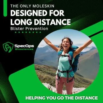 SpecOps Biosciences Athletic Ultra Thin Moleskin for Blisters and Feet. World Champion 2023 DEKA Fit & Spartan Elite Ultra Champion's Choice. 408 Sq in of Super Adhesive Mole Skin Tape.