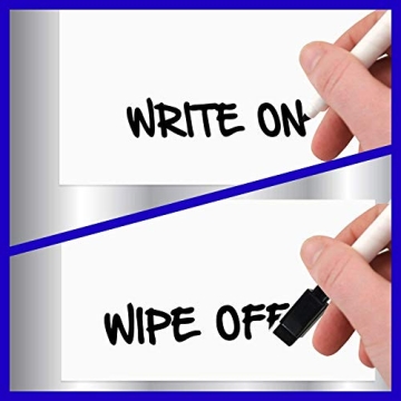 Fine Tip Dry Erase Black Markers with Magnetic Cap - Pack of 5