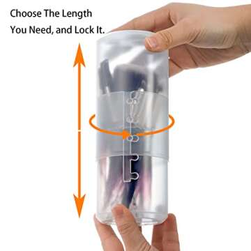 TOPZEA 4 Pack Adjustable Makeup Brush Holders for Travel