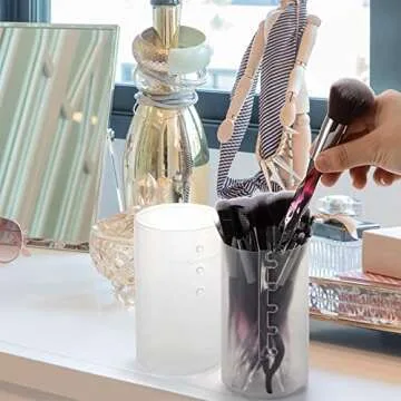 TOPZEA 4 Pack Adjustable Makeup Brush Holders for Travel