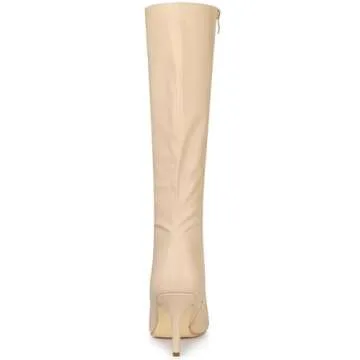 Chic Allegra K Pointed Toe Stiletto Knee High Boots