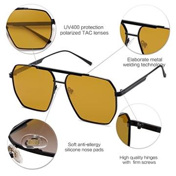 SOJOS Retro Polarized Sunglasses Ideal for All Faces and Styles