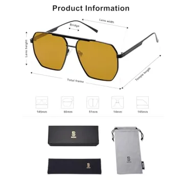 SOJOS Retro Polarized Sunglasses Ideal for All Faces and Styles