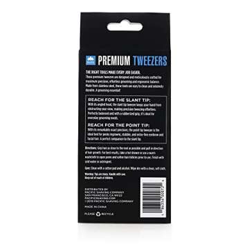 Pacific Shaving Company Premium Tweezers Set - Precision Meets Ergonomics for Grooming