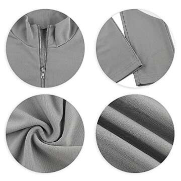 EOSIEDUR Women's Two Piece Outfits Zip Top Jacket and Elastic Waistband Pant Women Sweatsuit Tracksu...