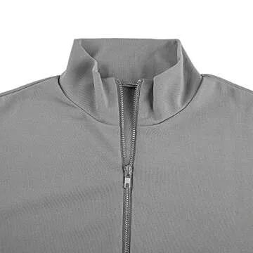 EOSIEDUR Women's Two Piece Outfits Zip Top Jacket and Elastic Waistband Pant Women Sweatsuit Tracksuit Sets, Gray L