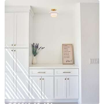 Kira Home Adelyn 10" Modern Farmhouse Mini Semi Flush Mount Ceiling Light + Opal Schoolhouse Glass S...