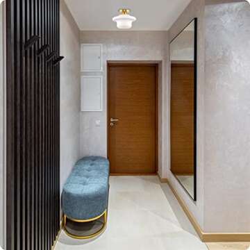 Kira Home Adelyn Semi Flush Ceiling Light in Brass Finish