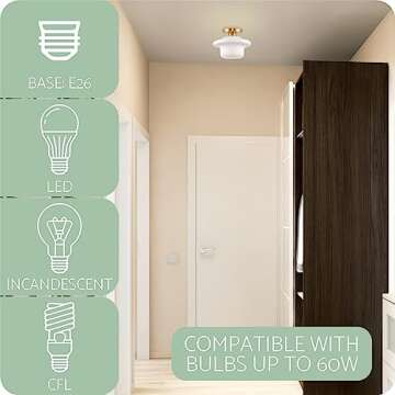 Kira Home Adelyn Semi Flush Ceiling Light in Brass Finish