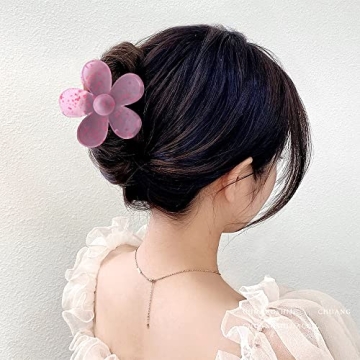 Vibrant 9 PCS Large Flower Hair Clips for Everyday Use