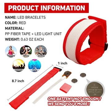 FANL Glow Bracelets for Kids & Adults - 8 Pack