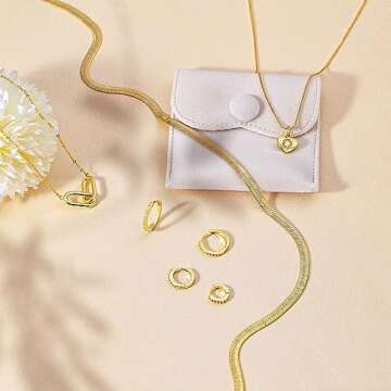 Freekiss Gold Hoop Earrings for Women: Dainty Dangle Earrings 14K Gold Filled Hypoallergenic Earring Set Small Hoop Diamond Huggie Spike Drop Earrings Gold Jewelry for Women Gifts