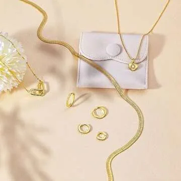 Freekiss Gold Hoop Earrings for Women: Dainty Dangle Earrings 14K Gold Filled Hypoallergenic Earring Set Small Hoop Diamond Huggie Spike Drop Earrings Gold Jewelry for Women Gifts