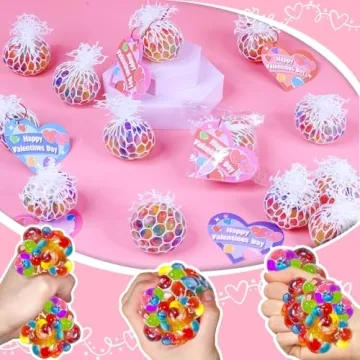 24 Pack Kids Valentines Day Gifts with Stress Balls