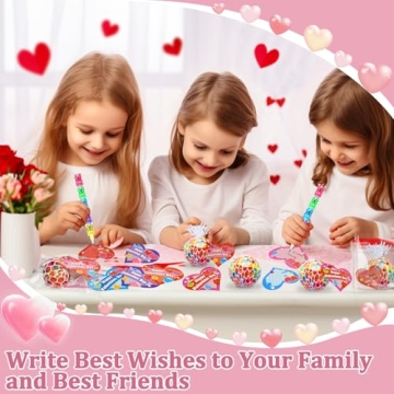 24 Pack Kids Valentines Day Gifts with Stress Balls