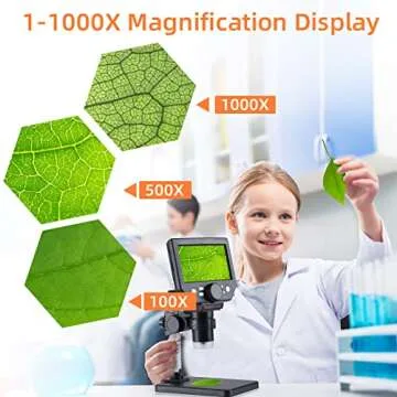 Koolertron 4.3 inch LCD Digital USB Microscope,8MP 1-1000X Magnification Handheld Digital Microscope...