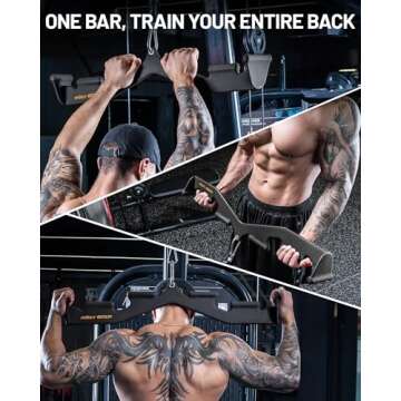 Lat Pulldown Attachments for Home Gym System (Black)