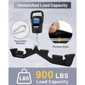 Lat Pulldown Attachments for Home Gym System (Black)