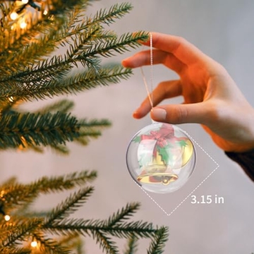 Christmas Ornament Balls 20 Pack DIY Fillable Baubles