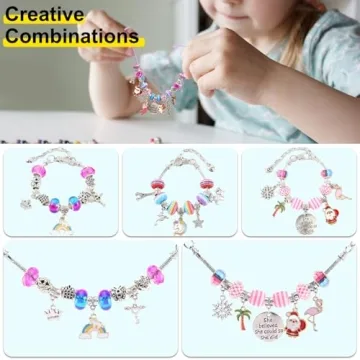 FOVRPUIB Charm Bracelet Making Kit for Creative Girls