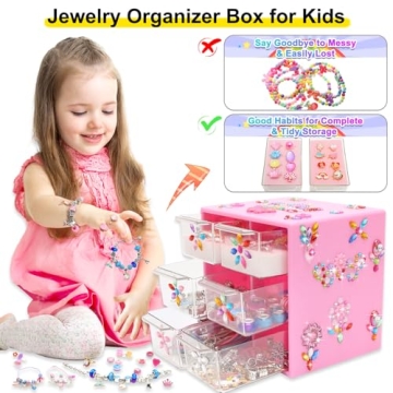 FOVRPUIB Charm Bracelet Making Kit for Creative Girls