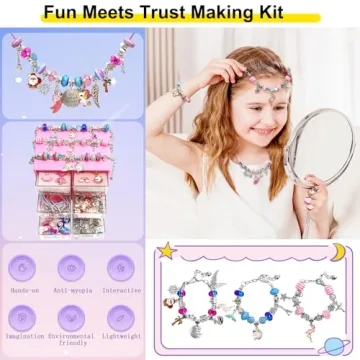 FOVRPUIB Charm Bracelet Making Kit for Creative Girls