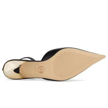 Michael Kors Women's Luna Kitten Sling Pumps, Black, 7.5