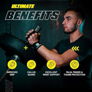 Fit Active Sports Ventilated Weight Lifting Gloves with Built-in Wrist Wraps, Workout Fingerless Gloves for Men and Women, Suitable for Gym Fitness, Cross Training, Etc | Large