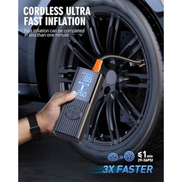 Portable Tire Inflator – 180PSI & Fast Recharge