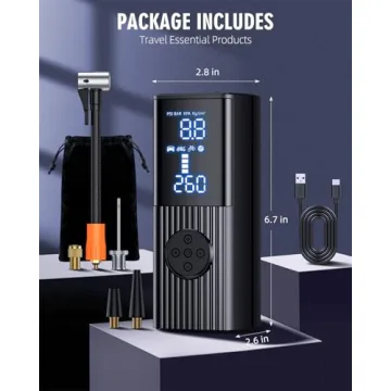 Portable Tire Inflator – 180PSI & Fast Recharge