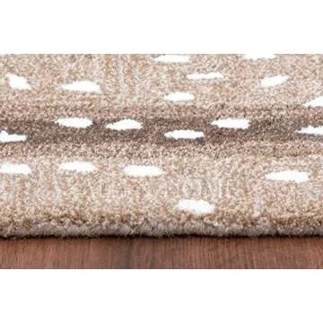 Allen Home Hand Crafted Wool Rugs | Area Carpets Suitable for Living Room, Bedroom, Dining Room | Traditional Rugs | Natural Latex Backing with 100% Cotton | 5’ x 8’ | Antelope Beige
