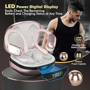 HAOYUYAN Wireless Earbuds with 80Hrs Playtime for Sports