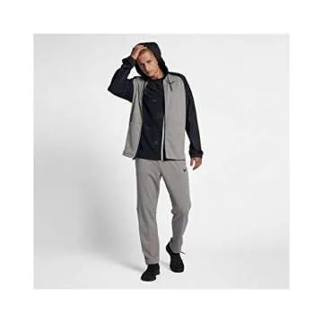Nike Men's Dry Utility Core Hooded Jacket (Dk Grey Heather/Black, X-Large)