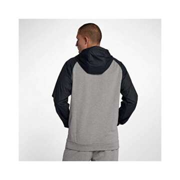 Nike Men's Dry Utility Core Hooded Jacket (Dk Grey Heather/Black, X-Large)