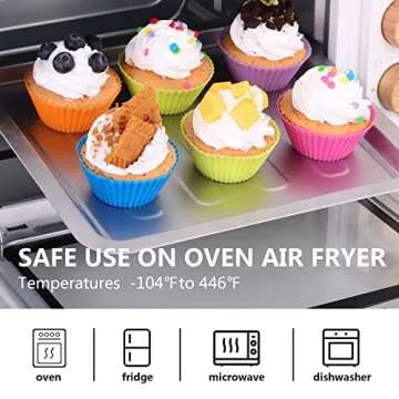 Silicone Cupcake Baking Cups - Reusable & Non-stick - 12 Pack