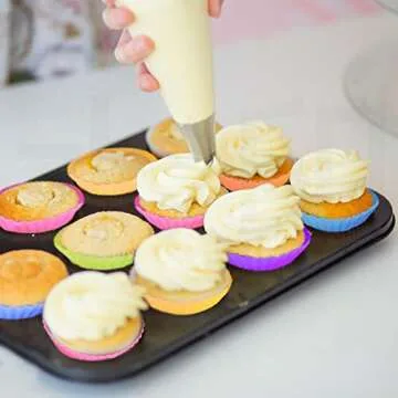 Silicone Cupcake Baking Cups - Reusable & Non-stick - 12 Pack
