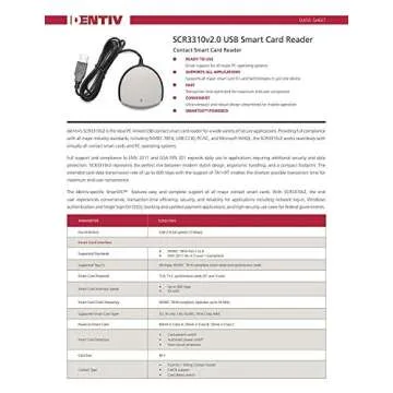 Identiv SCR3310v2.0 USB Smart Card Reader for Easy Access