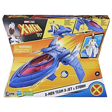 Marvel Studios X-Men '97, X-Men Team X-Jet and 4-inch Storm Figure, Super Hero Toys and Action Figures for Kids Ages 4 and Up