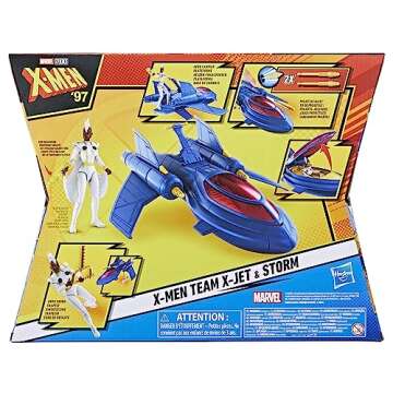 Marvel Studios X-Men '97, X-Men Team X-Jet and 4-inch Storm Figure, Super Hero Toys and Action Figures for Kids Ages 4 and Up
