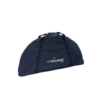 FIT Bounce PRO USA Bungee Rebounder | Assembled | Half Folding | Silent & Beautifully Designed Pro Indoor Mini Trampoline for Adults & Kids | DVD & Online Workouts,Storage Bag & Bounce Counter