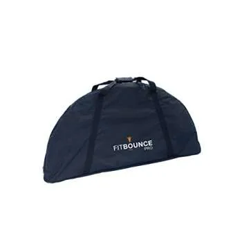 FIT Bounce PRO USA Bungee Rebounder | Assembled | Half Folding | Silent & Beautifully Designed Pro Indoor Mini Trampoline for Adults & Kids | DVD & Online Workouts,Storage Bag & Bounce Counter