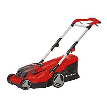 Einhell GE-CM 36-Volt Cordless 15-In Walk Behind Push Lawn Mower w/ 6-Position Height Adjustment, Ad...