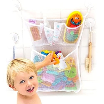 Durable Mesh Bath Toy Organizer Tub Cubby with Suction Cups