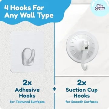 Durable Mesh Bath Toy Organizer Tub Cubby with Suction Cups