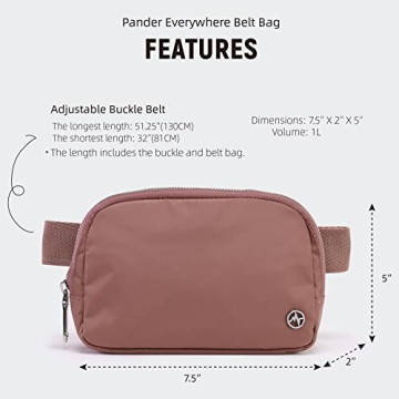 Pander Adjustable Water-Repellent Unisex Belt Bag