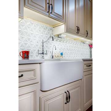 Fine Fixtures Sutton 30" Apron Front Fireclay Kitchen Sink - Durable and Stylish