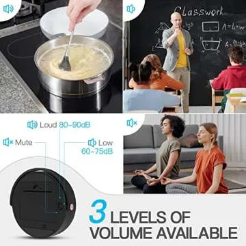 Hevimo Digital Kitchen Timer with Adjustable Volume Features