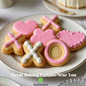 Auktosmn Valentines Cookie Cutter Set-6 Piece-Dishwasher Safe-Large Heart, Mini Heart, Lips, X, and O-Valentines Day Decor Gift