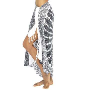 Peacock Pareo Beach Sarong Cover Up from Back From Bali